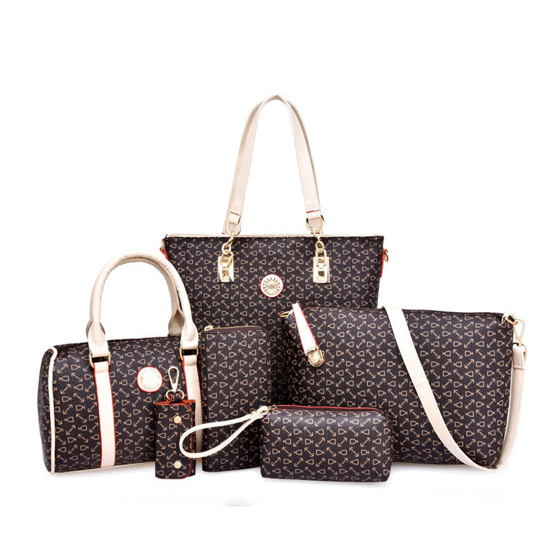 Fashion Combination Bone Pattern Printed Large Shoulder Bags