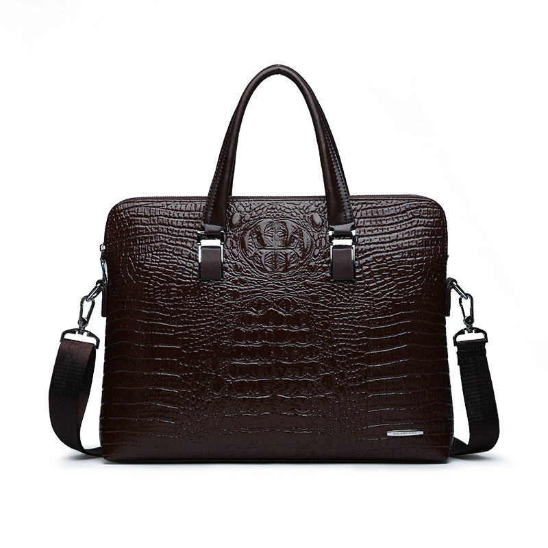 Men's Fashion Business Alligator Print Document Computer Men's Briefcases