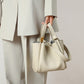 Niche Designer Genuine Leather Portable Vegetable Bags