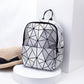 Women's Geometric Trend Rhombus Luminous Color Changing Backpacks