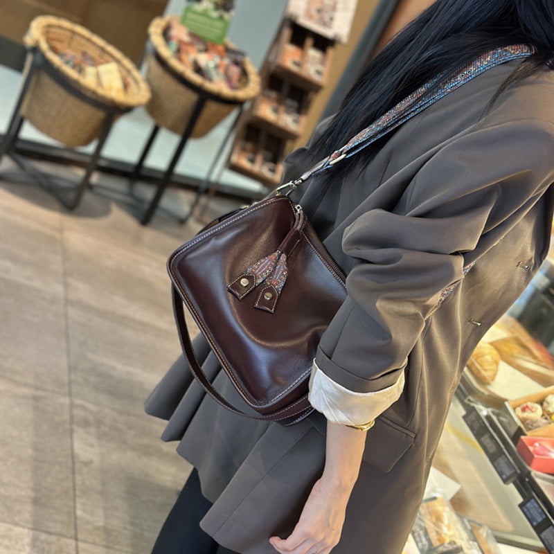 Women's Leather Underarm Soft Cowhide Textured Shoulder Bags