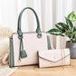 Women's Contrast Color Large Capacity Combination One Handbags