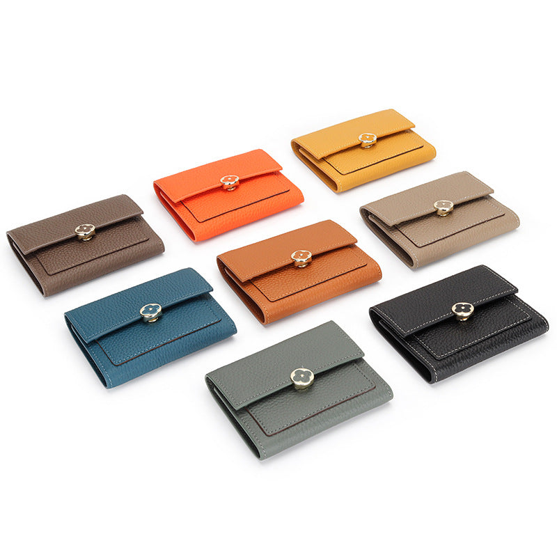 Women's Leather Short Soft Cowhide Pure Ladies Wallets