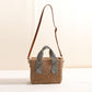 Versatile Straw Solid Color Woven Vacation Style Beach Crossbody Bags