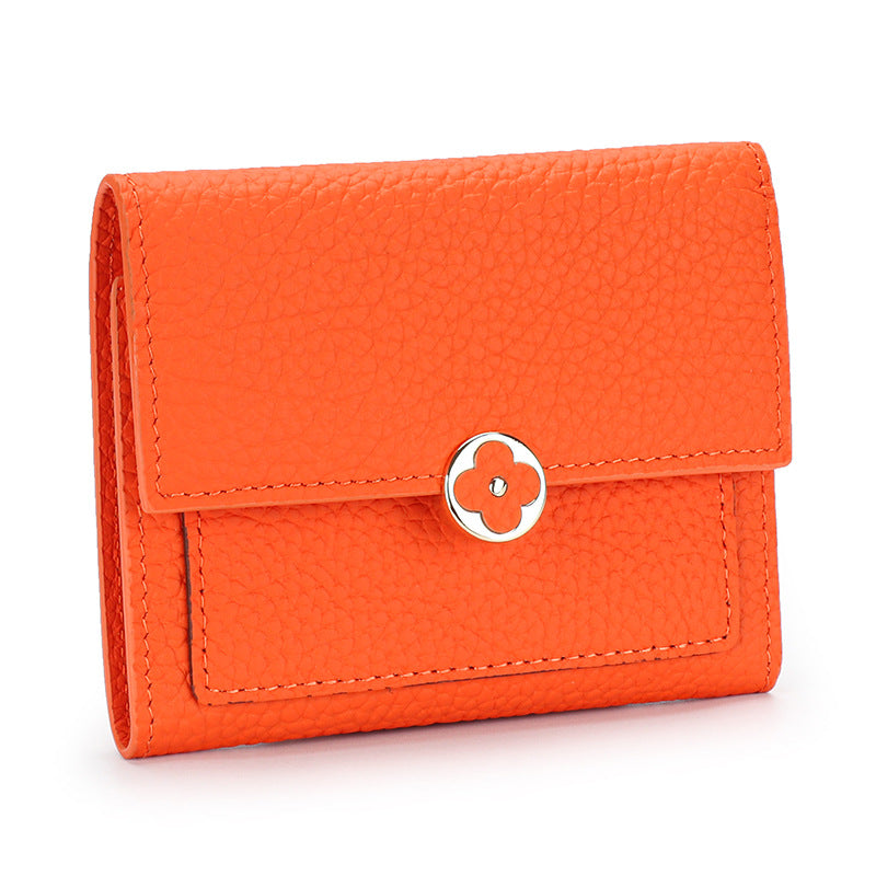 Women's Leather Short Soft Cowhide Pure Ladies Wallets