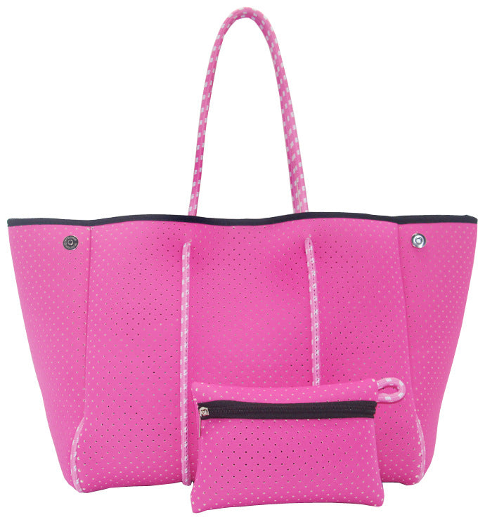 Leopard Print Printed Black Portable Beach Shoulder Bags