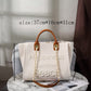 Women's Style Handmade Beads Embroidered Canvas Large Handbags