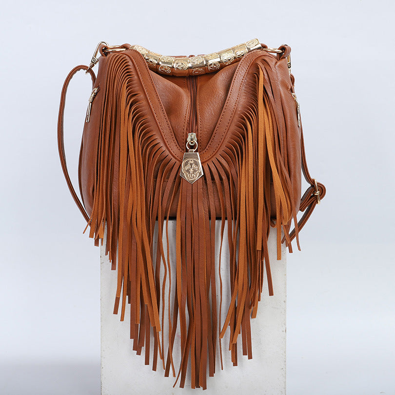 Women's Innovative Graceful Tassel Fashion Pillow Handbags
