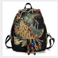 Women's Sequined Peacock Ethnic Style Embroidered Canvas Backpacks
