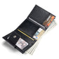 Men's Automatic Pop-up Tracking Clamp Genuine Leather Cassette Card Holder