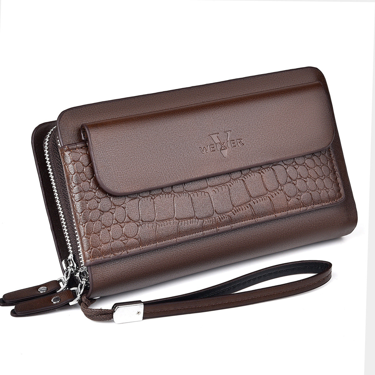 Men's Leather Clutch Large Capacity Multiple Slots Men's Wallets