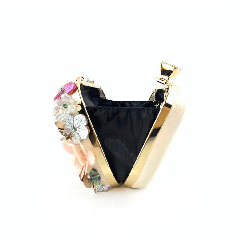 Women's Dinner Fashion Handmade Flower Sequins Wedding Handbags