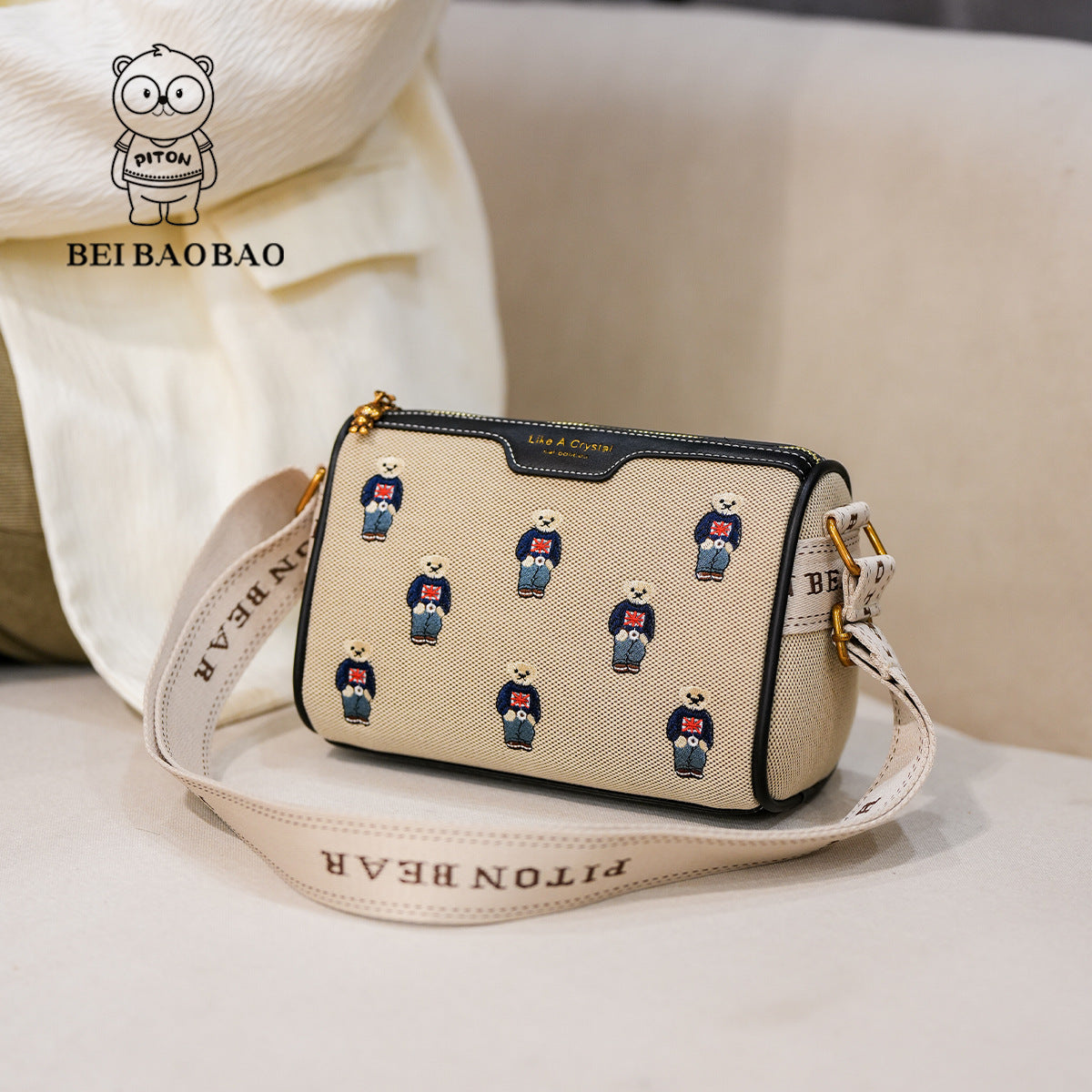Women's Cool Source Canvas Fashion Cartoon Crossbody Bags