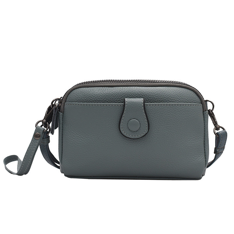 Women's Cattlehide Leather Surface Mini Simple Mom Crossbody Bags