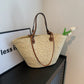 Women's Straw Summer Seaside Beach Portable Large Shoulder Bags