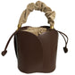 Women's Style Hand Holding Retro Flower Drawstring Handbags