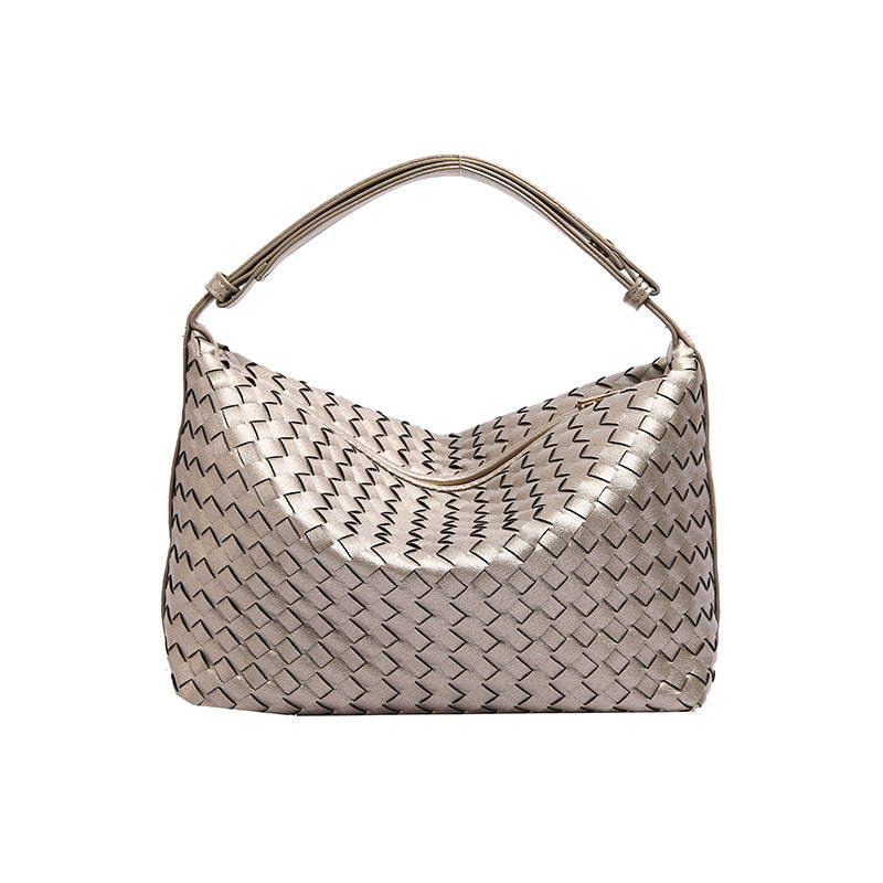 Women's High-grade Woven Retro Style Fashionable Commuting Armpit Bags