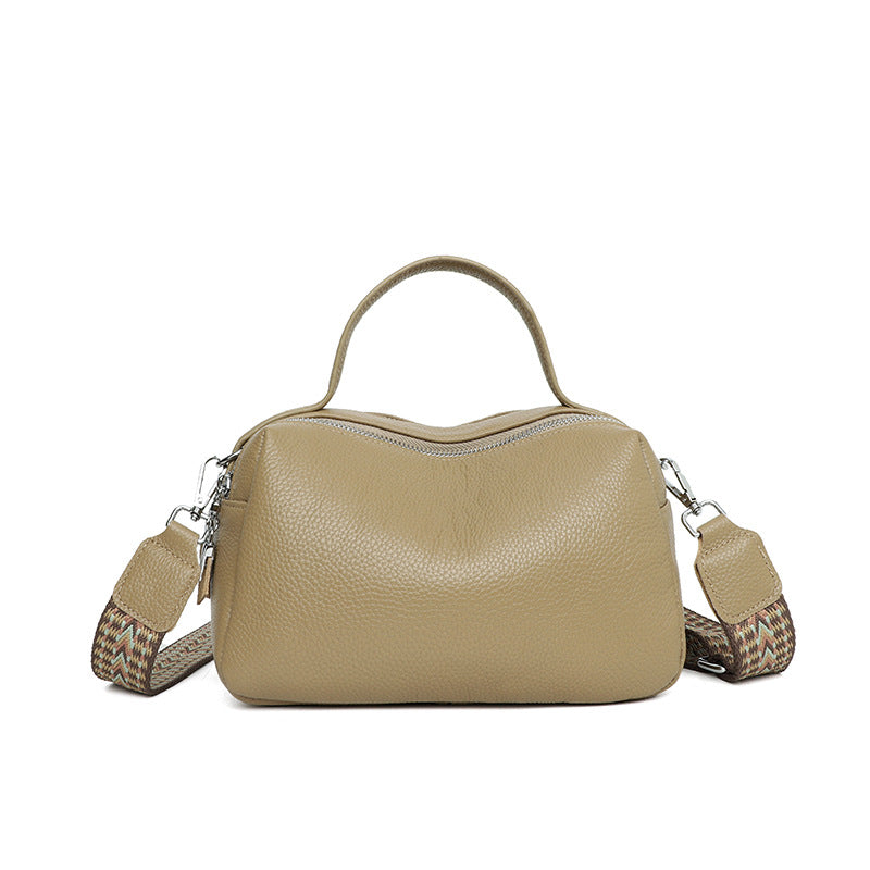 Women's Fashion Genuine Leather Boston Fresh First Bags