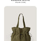 Women's Simple Large Capacity Design Pleated Commuter Bags