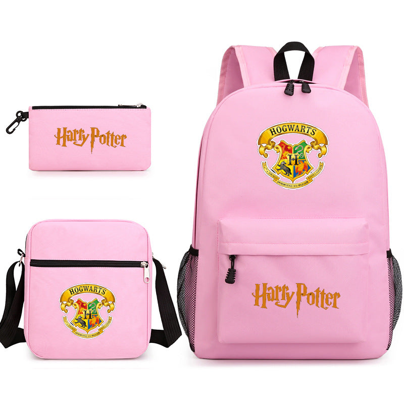 Harry Potter College Badge Pencil Three-piece Backpacks