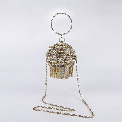 Diamond Tassel Shiny Rhinestone Portable Dinner Evening Bags