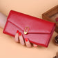 Women's First Layer Cowhide Long Soft Leather Card Holder