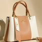 Women's Fashion Stitching Large Capacity Practical Temperament Handbags