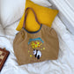Women's Style Embroidery Shopping Fashion Nylon Waterproof Shoulder Bags