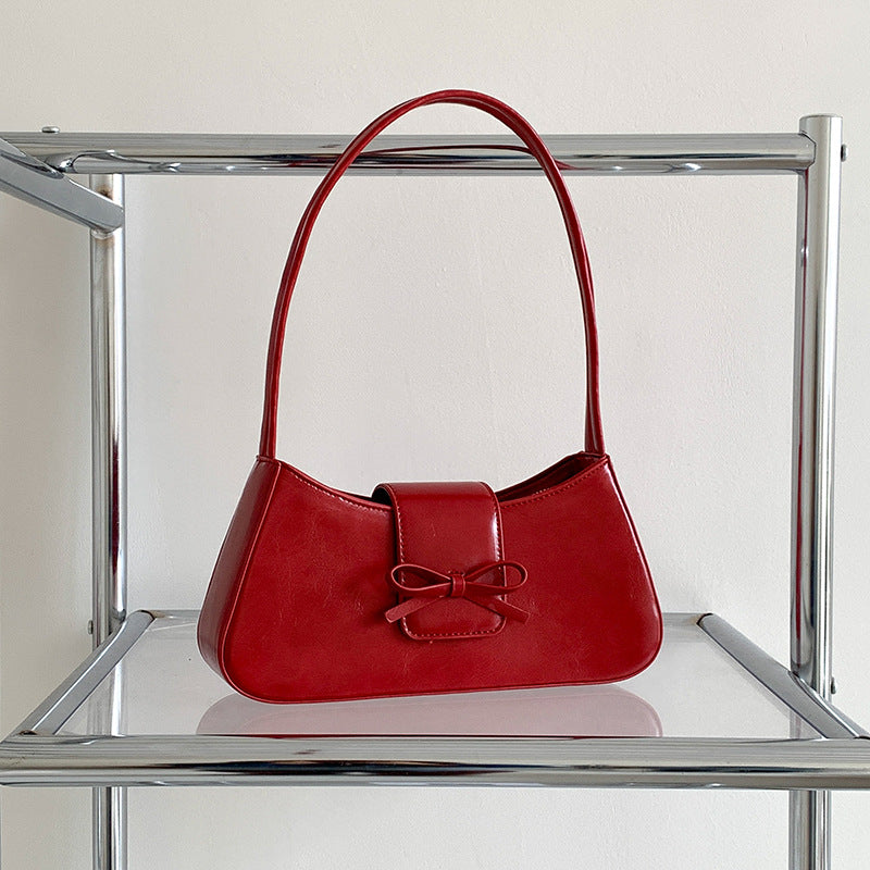 Women's Color Minimal Versatile Korean Style High Sense Handbags