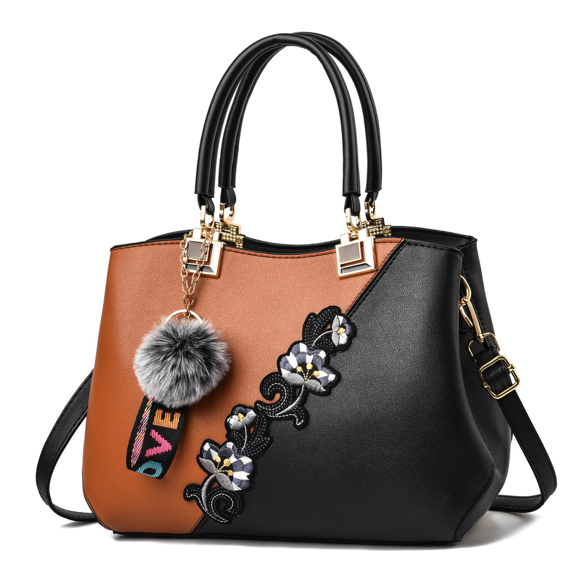 Women's Fashion Unique Embroidered Flower Mother Shoulder Bags