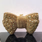 Women's Banquet Dress With Diamond Bow Holding Evening Bags
