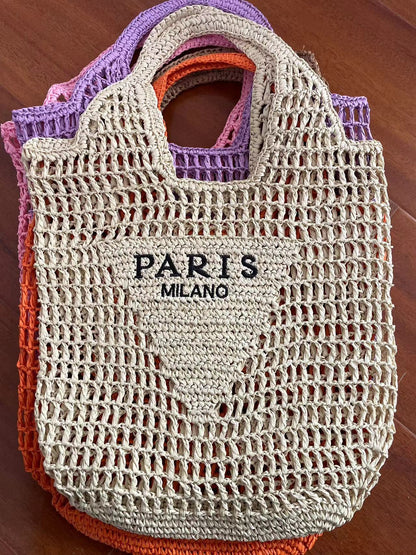 Round Goddess Underarm Handmade Straw Bearded Armpit Bags