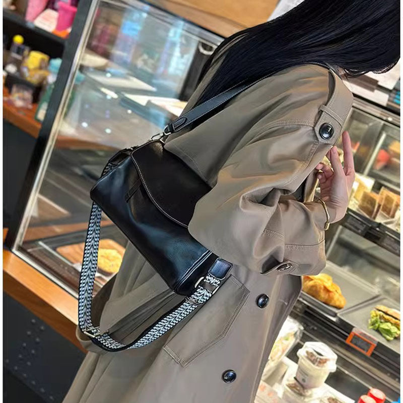 Women's For Woman Underarm Cowhide Retro High Shoulder Bags