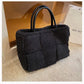 Women's Large Capacity Versatile Lamb Wool Portable Shoulder Bags