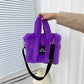 Women's Faux Fur Plush Shopping Commuter Bags