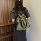 Women's Korean Large Capacity Underarm Canvas Bucket Bags