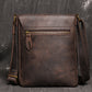 Men's Retro Crazy Horse Leather Simple Large Shoulder Bags