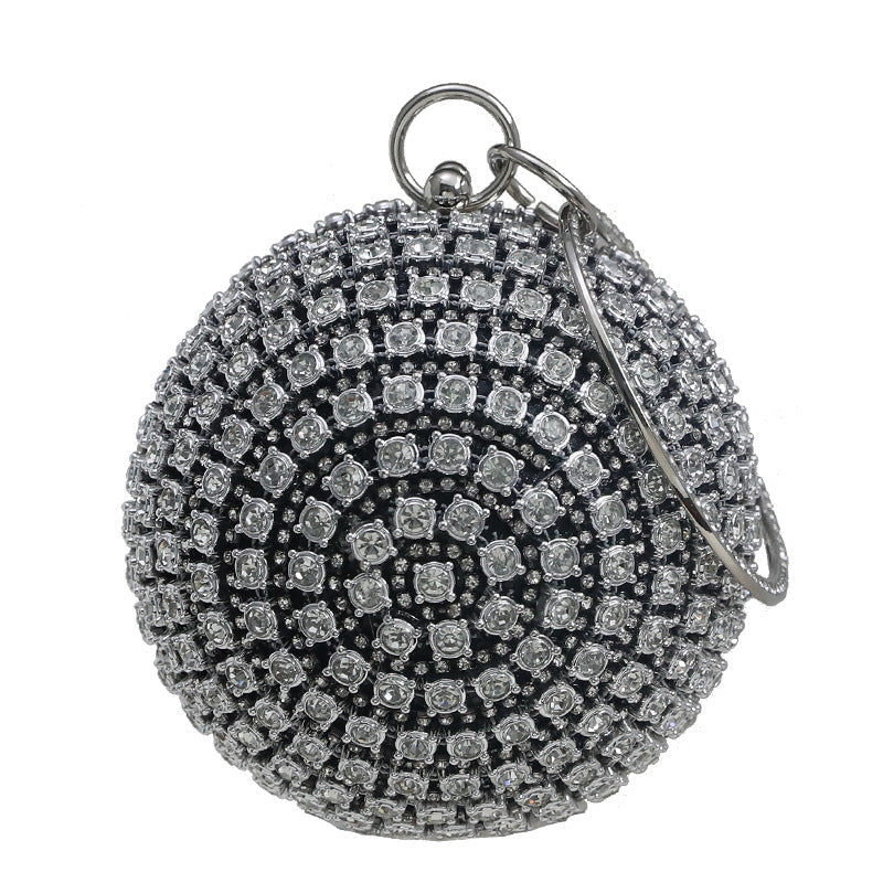 Women's Diamond Round Dinner Banquet Clutch Dress Evening Bags
