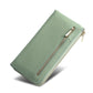 Women's Leather Swiping Multiple Slots Long Cowhide Ladies Wallets