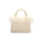 Women's Fan Pearl Dinner Sophisticated Type Banquet Evening Bags
