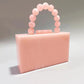 Women's Elegant Pearlescent Acrylic Beaded Wrist Hand-held Evening Bags