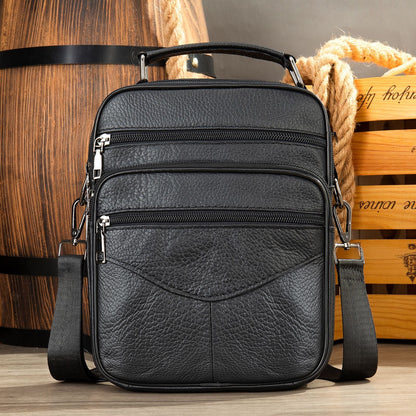 Men's Layer Cowhide Large Capacity Business Commute Men's Shoulder Bags
