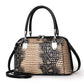 Women's Snakeskin Pattern Portable Large Capacity Elegant Handbags