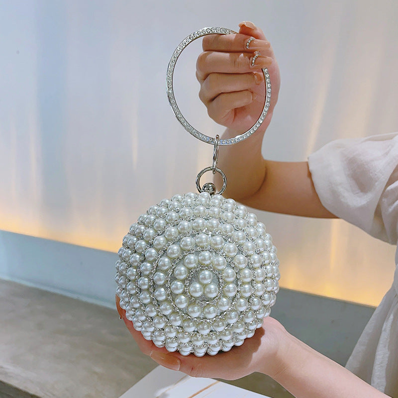 Women's Banquet Pearl Pouch Diamonds Little Fairy Shoulder Bags