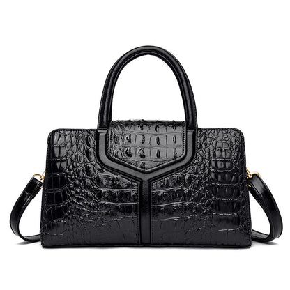 Women's Retro Alligator Print Large Capacity High Bags