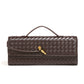 Women's Style Horizontal Soft Leather Metal Hand-held Handbags