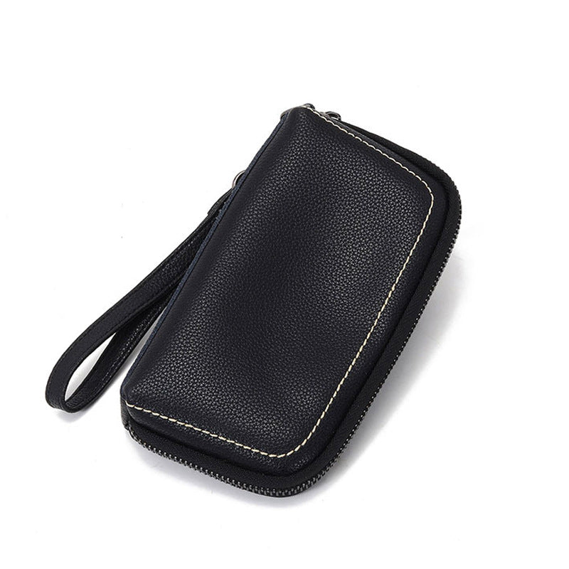 Women's & Men's & Genuine Leather Shield Swiping Cowhide Ladies Wallets