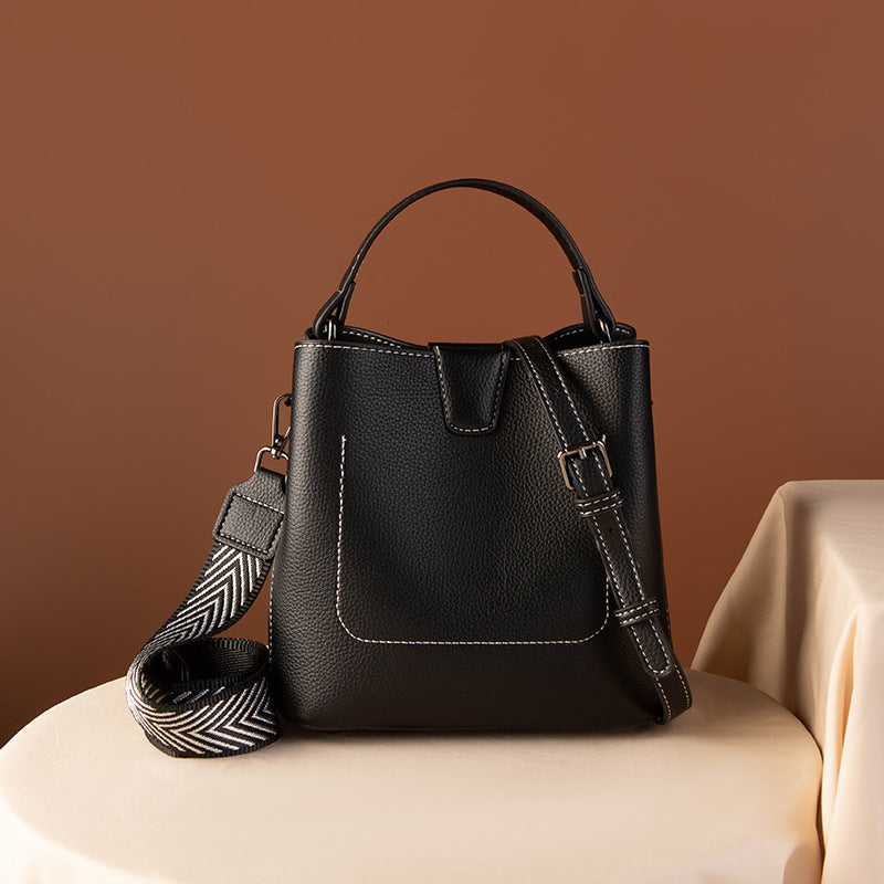 Women's Fashion Solid Color Soft Surface Versatile Crossbody Bags