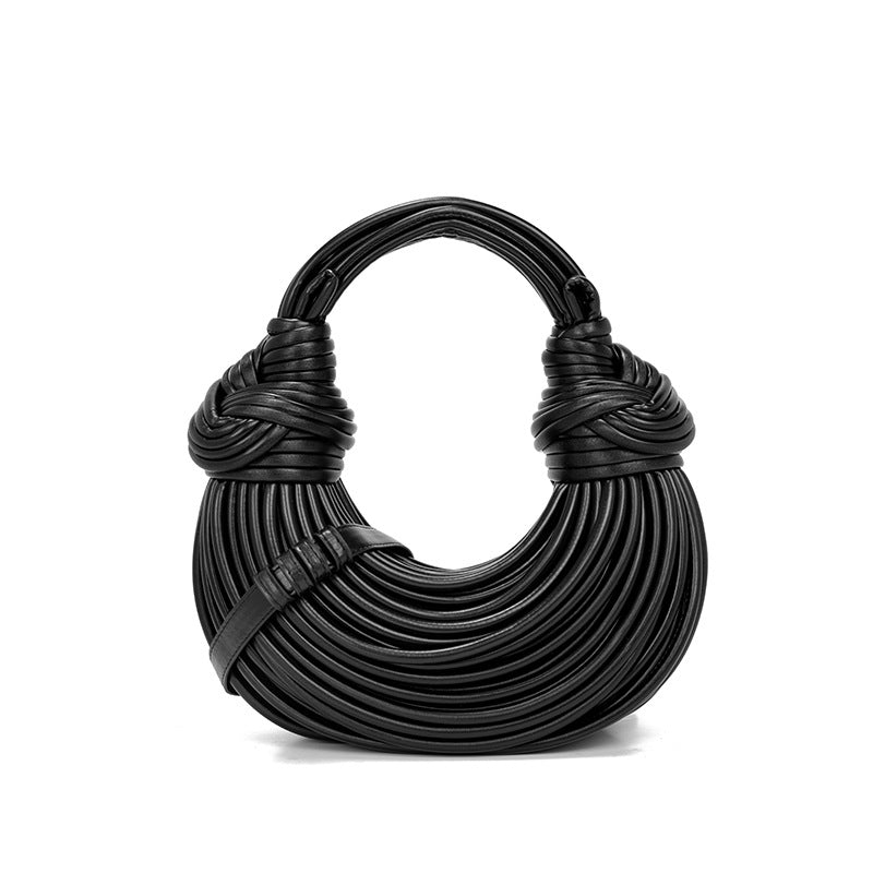 Women's Fashion Hand-woven Hand-held Niche Knotted Noodle Shoulder Bags