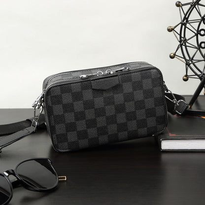 Men's Fashion Trendy Plaid Out Of The Men's Messenger Bags